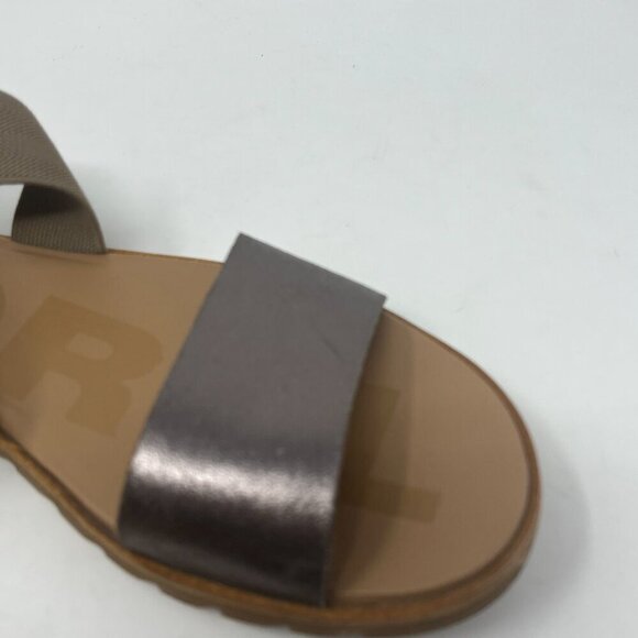 Sorel women's Ella II sandals flat 6 cute metallic - Picture 6 of 10